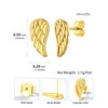 Gold Angel Wings Earrings - Sterling Silver Wing Stud Earrings