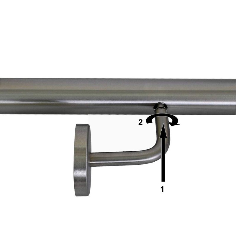 TIBU Handrail Stainless Steel 33.7 mm Railing 0.3 m -