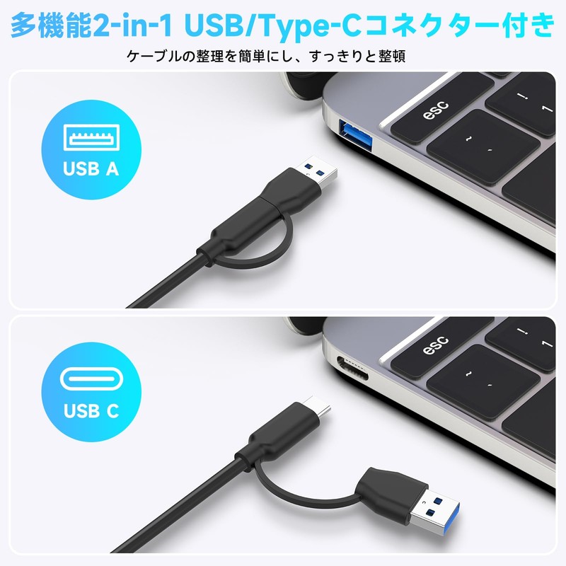 RSHTECH RSH-ST07C-4 USB Hub, 10 Gbps, 7 Ports, USB-C x