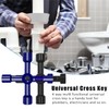 2 Pack Universal Cross Triangle Key, 4-Way Multi-Functional Utilities Key,