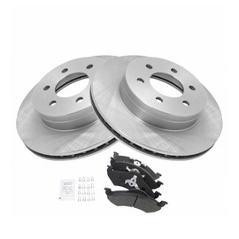 Front Brake Pad & Rotor Kit Brake Pads Brake Rotor Semi-Metallic Compatible with 2000-2002 Dodge Dakota Durango