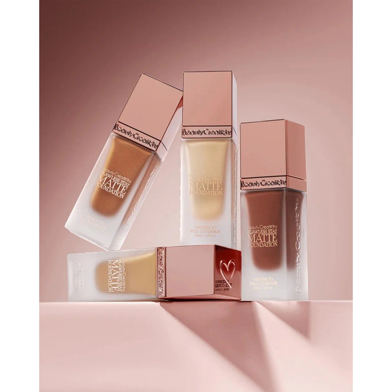 Beauty Creations - Flawless Stay Base Líquida Mate 24h 25n