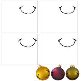 52 Pcs Christmas Stickers Combo - Flat for Windows, Cups & Curved for Ornaments, Xmas Balls (Waterproof + Wrinkle-Free)