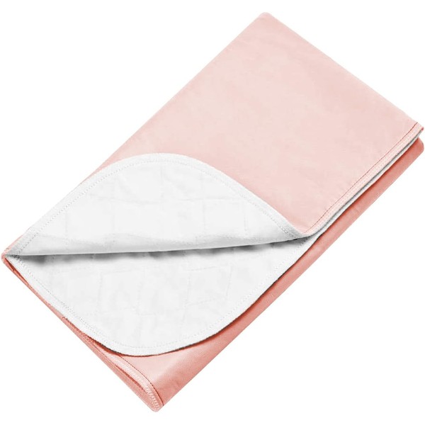 Reusable Bed Underpad - Machine Washable & Dryable, Waterproof, Extra-Absorbent, Personal Care & Hospital Rated Under Pad (Pink, 17x24)