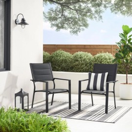 No Brand· Mainstays Dashwood Outdoor Dining Chair, Black, 2 Pack