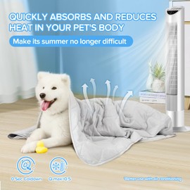 Rywell Cooling Blanket for Dogs,Dog Cooling Mat Q-Max>0.5, Durable&Versatile with Cooling&Soft Surfaces for All Seasons,Protect Sofa bed from Scratches&Chewing,40 * 60IN Washable Dog Blanket