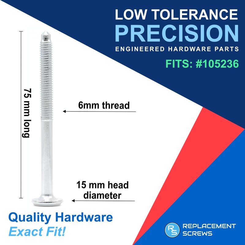 ReplacementScrews Bed Frame Rail Screws Compatible with IKEA Part 105236