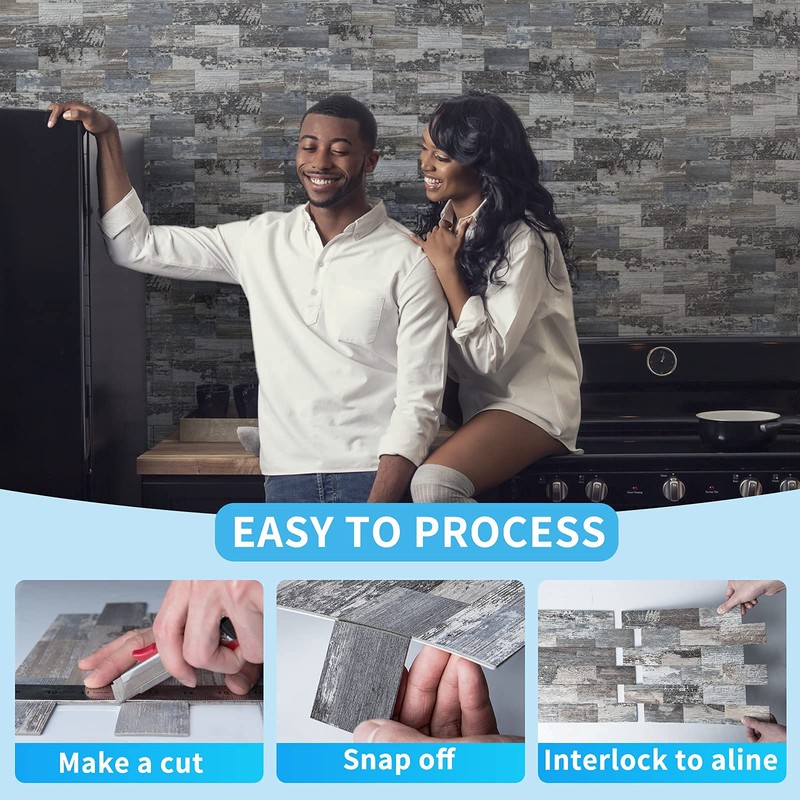 Art3d 10-Sheet Peel and Stick Backsplash PVC Wall Tile, Stickon