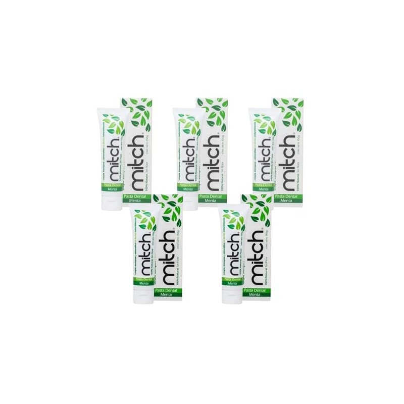5 Pack Pasta Dental Mitch Sin Fluor 100% Natural Sabor