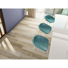 East West Furniture CA-47EC10 Capitola SPC Vinyl Floor Tiles - 4mm x 7 in x 48 in with 20mil Wear Layer and I4F Click Locking EVA Backing Flooring Planks, 30 sqft/Case, Surrey Beige