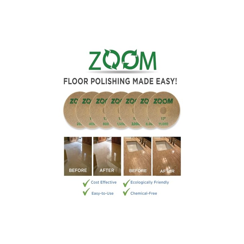 Stone Pro Zoom Pads (800 Grit, 7")