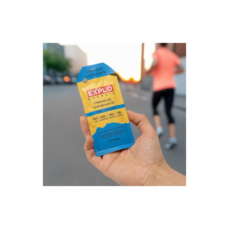 Explo Gel Energético Crema Cacahuate 35g Pack Bcaas Electrólitos Miel