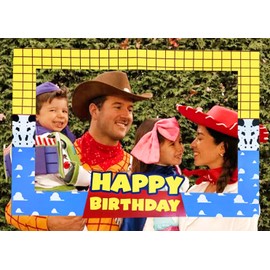 LaVenty Toy Themed Birthday Prty Decorations Birthday Toy Themed Party Photo Booth Props Frame Birthday Party Supplies Favors for Boy Birthday Party