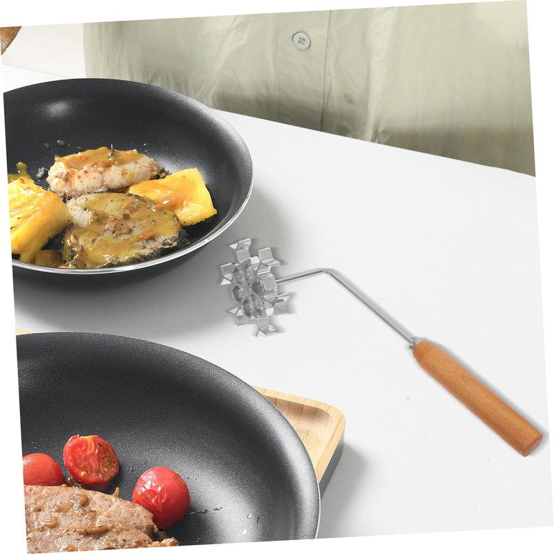 ABOOFAN 1 Set Snowflake Timbale Iron with Ergonomic Handle Deep