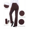 ZTN Brown Dress Pants Women High Waist Work Pants Stretchy