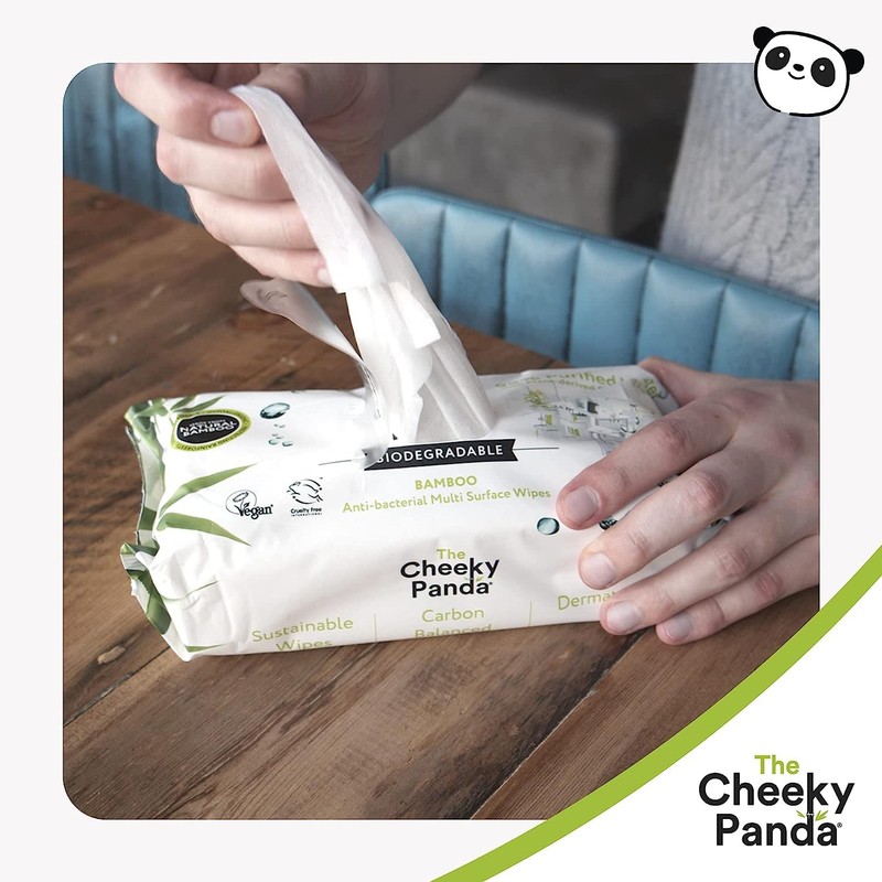 The Cheeky Panda Bamboo Antibacterial Wipes | Pack of 90