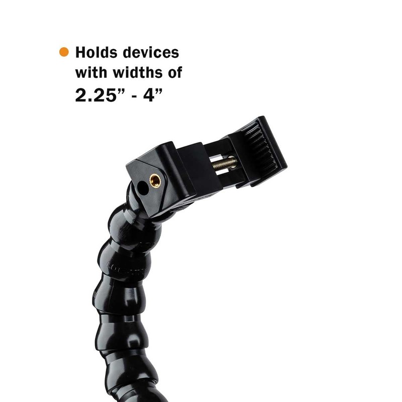 MOGO ModularHose Assistive Technology Phone Holder with Heavy-Duty Spring Clamp