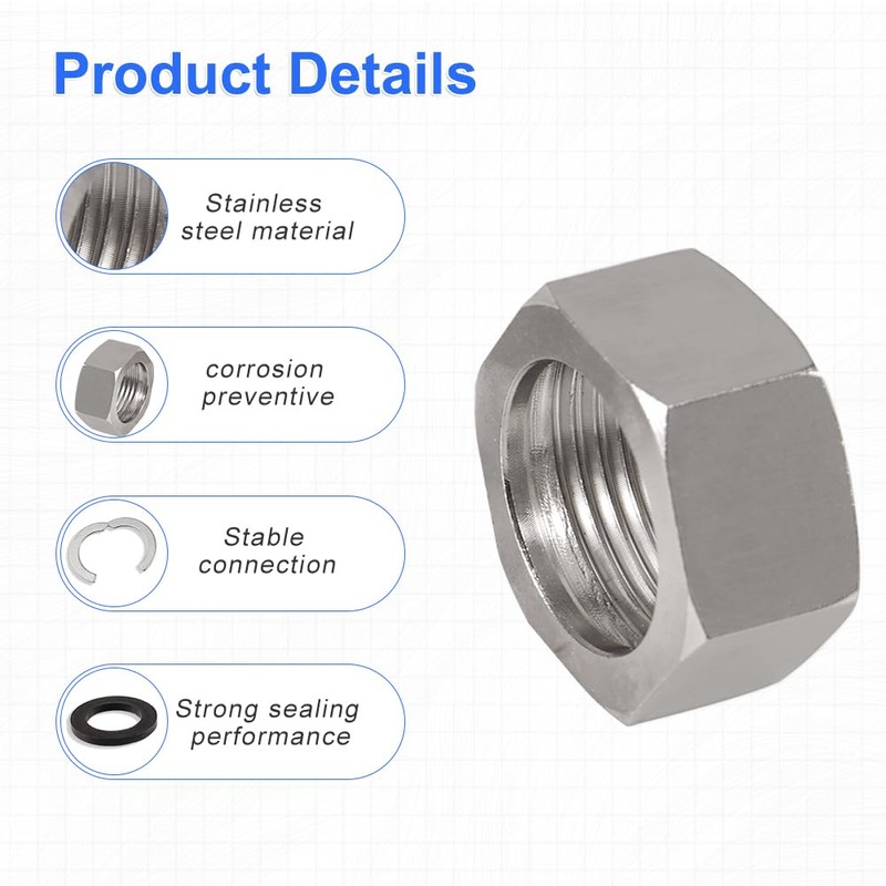 4-Piece Connection Set DN20-1 Inch for Stainless Steel Corrugated Pipe