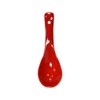 Xmomx 6 pcs Red Soup Spoon Round-Bottom Asia Porcelain Ceramic
