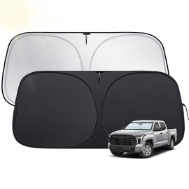 Windshield Sun Shade for Toyota Tundra 2022-2025, Custom Fit Car Sun Shades with 420D Fabric & Foldable Memory Steel Wire, Sunshade for Car Windshield UV/Vehicle Interior Accessories