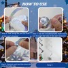 Chanseen 24 Pcs Christmas Hanging Swirls Party Decorations Plastic Snowflakes