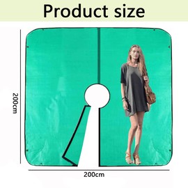 Landscape Pruning Tarp with Center Hole – Waterproof Tree Trimming Tarp with Corner Buckles, Easy Fastening Around Trees and Shrubs for Leaf & Debris Collection, Garden Drop Cloth