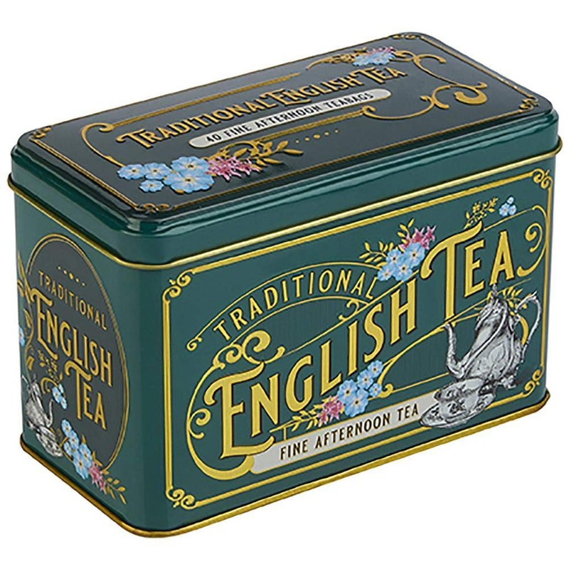 New English Teas Vintage Victorian Tea Tin with 40 English