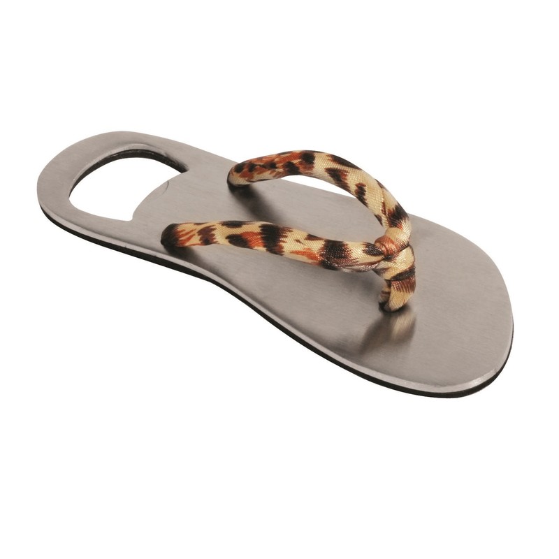 Wild Eye Designs Flip Flop Bottle Opener, Leopard