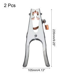 sourcing map 1000A Welding Ground Clamp, A-Shape Welder Machine Grounding Clamp Earth Ground Cable Wire Clip Iron Chrome Plated for Welding Machine Pack of 2