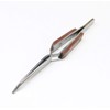 Fiber Grip Tweezers Cross Lock Bent Tip Self Closing Locking