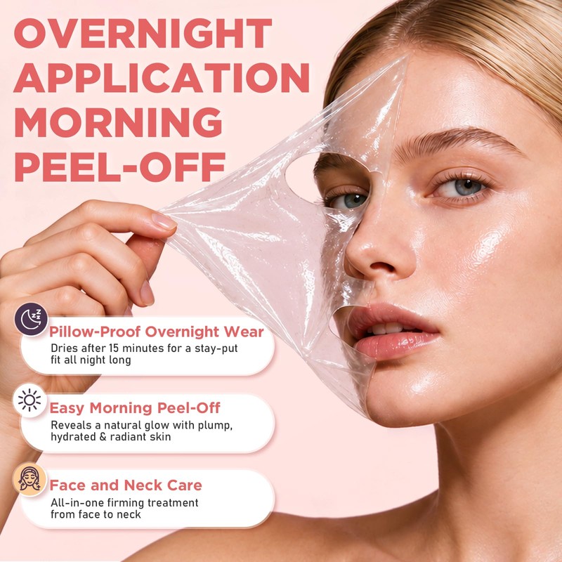 Collagen Night Wrapping Mask, Peel Off Face Mask Hydrating &