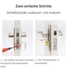 MANICAF Knob Cylinder 30/30, Euro Cylinder Lock, Lock Cylinder with