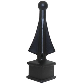 Address America Fence Finial Toppers for Square Post | Four-Sided Spire | Premium USA Made | Black Polypropylene Plastic (5 Pack, Fits 3/4 in.)