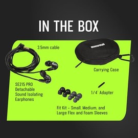 Shure Auriculares Aislantes de Sonido SE215-K, Color Negro