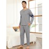 Sopesil Mens Pyjamas Sets Long Sleeve Pjs for Men Cotton