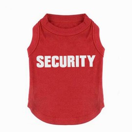 Dog Shirt Tee Shirts Puppy Summer Clothes Dog Tank Top Vest SECURITY Sweat Shirt for Small dog Medium Dog Cat (XL, Red)