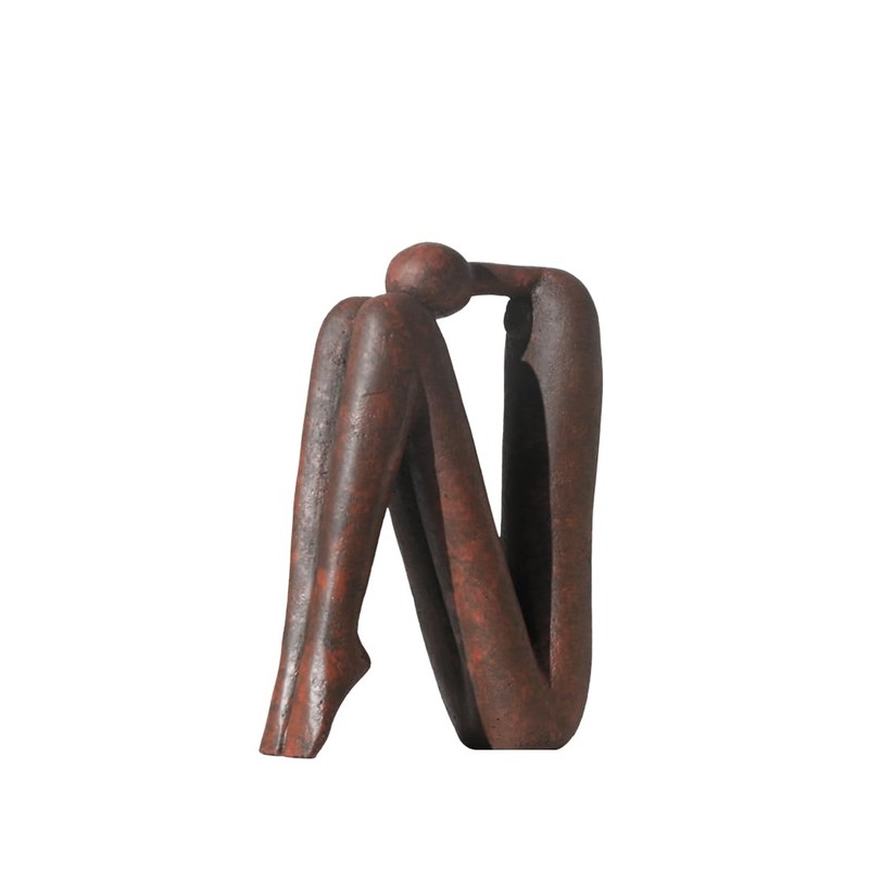 Decorative Bookends for Shelves，Bookends for Heavy Books Resinous Thinker Statue,Book