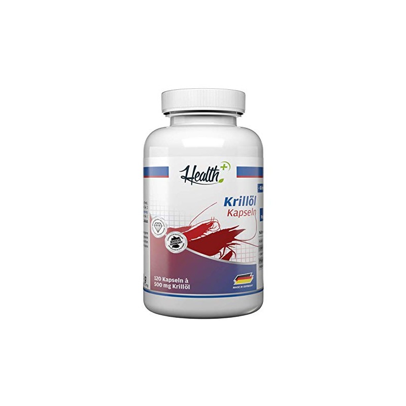 Health+ Krill Oil - 120 Capsules Each with 500 mg