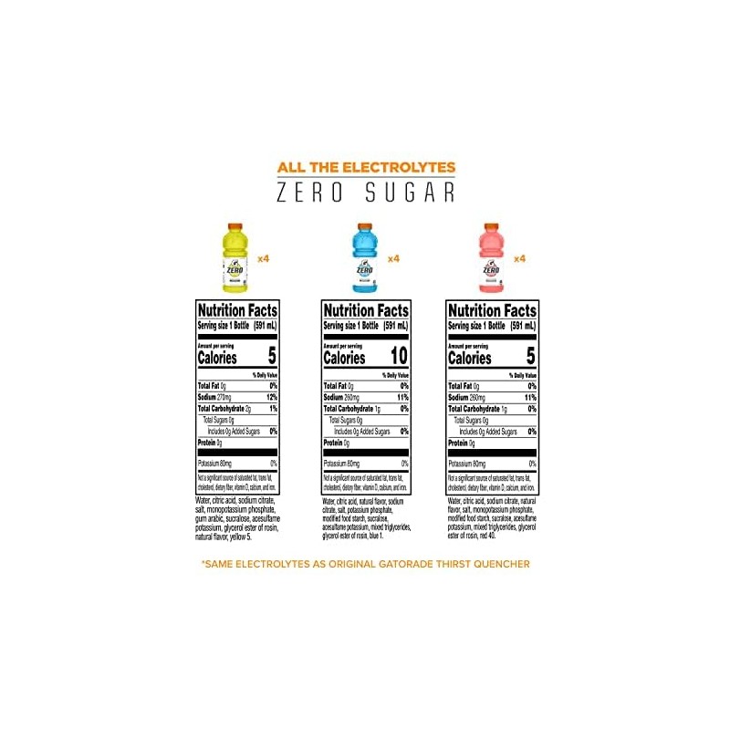 Gatorade Variety Pack Thirst Quencher, 20 Fl Oz Bottles, 12