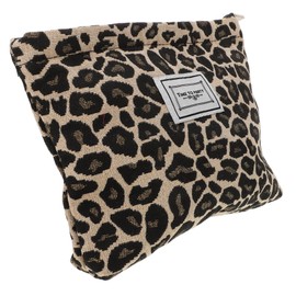 WOONEKY Bathroom Travel Bag Large Toiletry Bag for Men Women Polyester Wash Bag Cosmetics Organizer Random Leopard Pattern