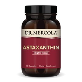 Dr. Mercola Organic Astaxanthin - 4 mg Astaxanthin - Powerful Antioxidant Support - Organic Microalgae Extract - Non-GMO, Gluten-Free & Soy-Free - 90 Capsules (90 Servings)