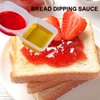 20 Sets Condiment Container with Lid, Disposable Double Compartment Plastic