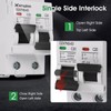 KERWINN Single-Side Interlock Circuit Breaker Manual Transfer Switch 120V/240V AC