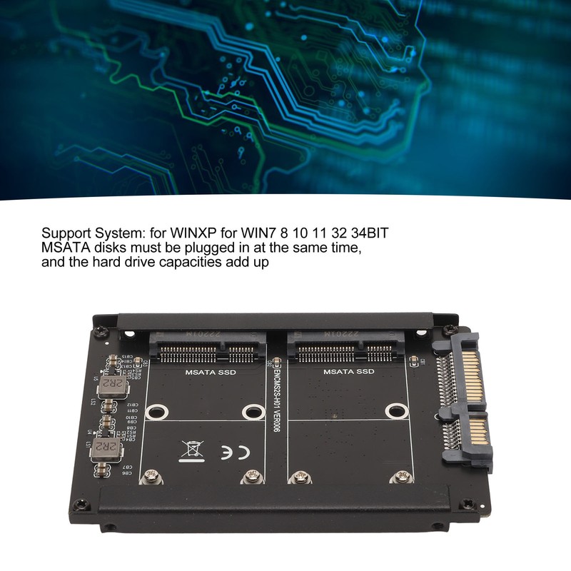 MSATA to SATA3.0 Adapter Card MINI SATA SSD to 6G
