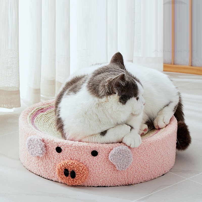 Cat Scratcher Bed Sisal Round Shape Cat Scratcher Lounge Bed