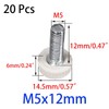M5x12mm Male Thread Thumb Screw Knobs,Grip Thumb Screw,Threaded Knurled Knobs