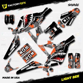 Factory EFX Gray Orange Camo Savage Racing Graphic kit fit Sur-Ron Light Bee All Year Surron