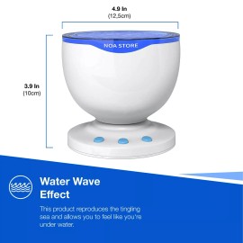 Noa Store Calming Autism Sensory LED Light Projector Toy Relax Blue Night Music Projection