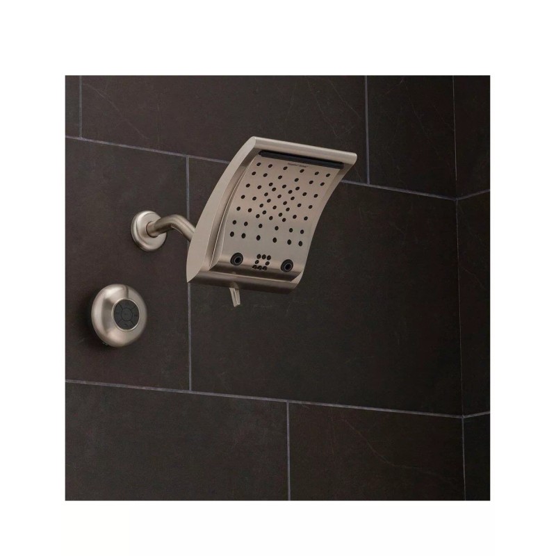 Oxygenics, Brushed Nickel Contour 6-Setting Rainfall Shower Head + BT
