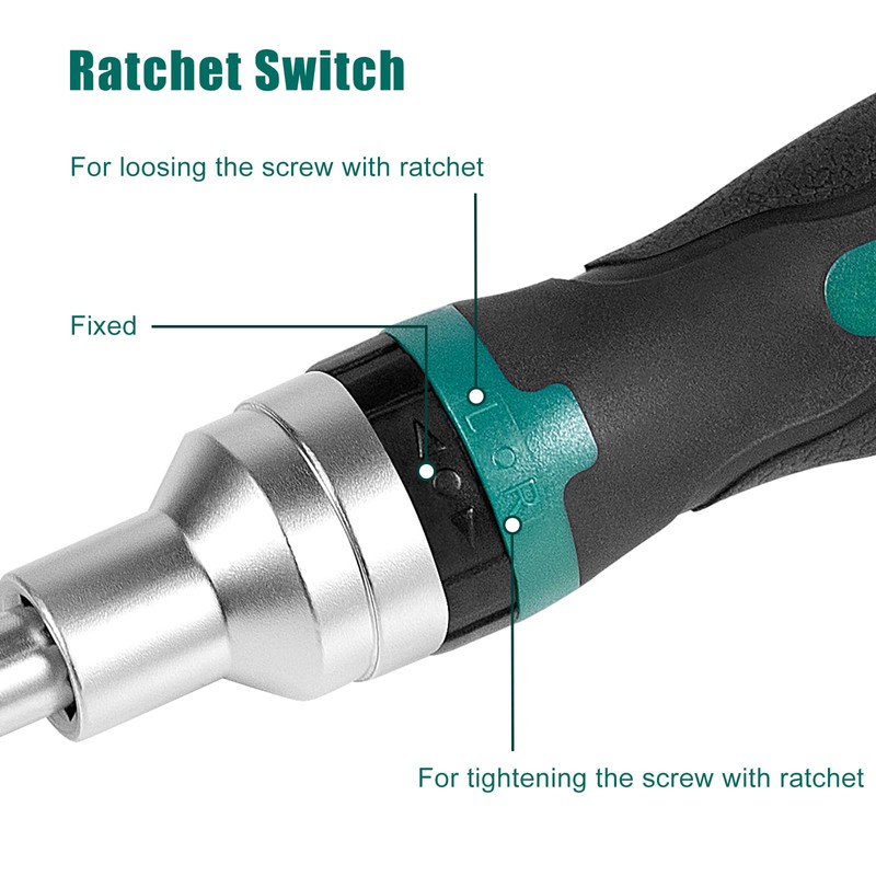 HYCHIKA Ratcheting Screwdriver 16-in-1 Multi Bit Screw Driver, Ratchet Screwdriver